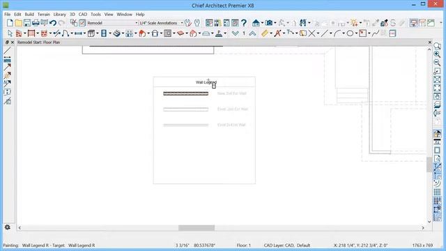 Создание динамической легенды стены