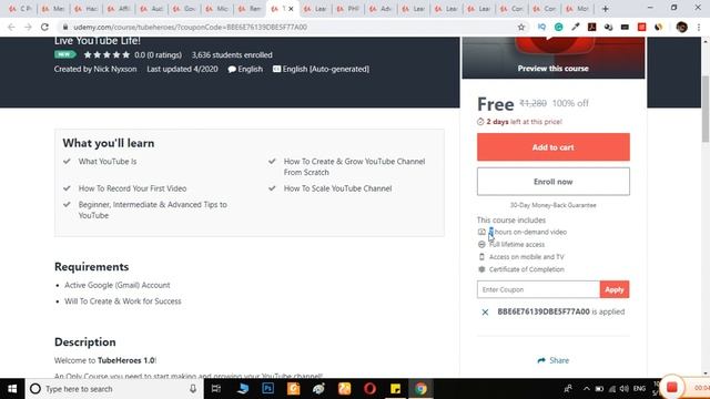 Udemy | Best Free Udemy Courses With Udemy Coupon Codes 2020 | Get Udemy Promo Code
