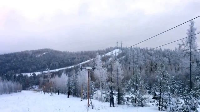 Старый бугельный подъемник времён СССР. Глк Флюс 11.16