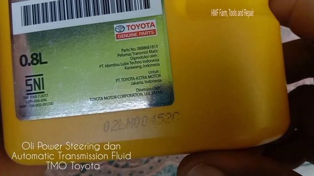 Oli Power Steering dan automatic Transmission Fluid TMO Toyota