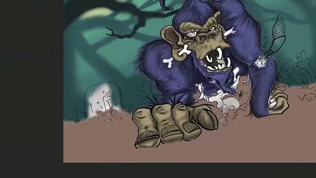 Zombie Gorilla Speed Painting
