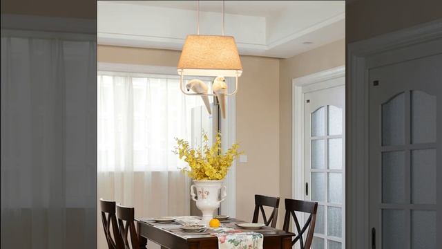 Люстра SANDYHA в японском стиле, подвесные светильники с птицами для столовой, спальни, кухни