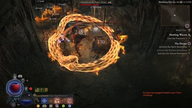 Diablo 4 Dungeon - Howling Warren - Xbox Series X Gameplay