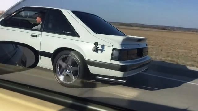 92 Foxbody Vs 03 Mustang Gt W/ Kenne Bell Supercharger--- Roll Race At 30mph