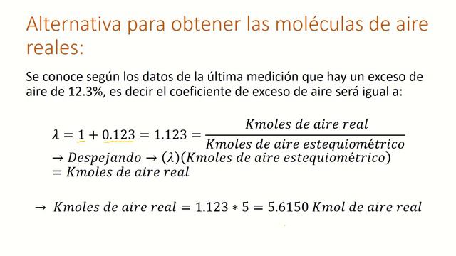 Real Balance, Real Air/fuel Ratio And Inverse Gas Analisys.