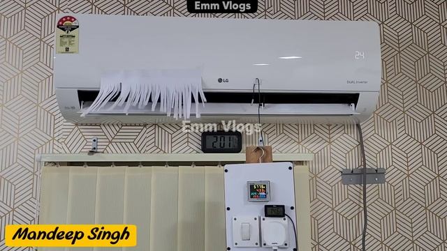 8 Hours Electricity Consumption Of 1.5 Ton Inverter AC In Night || LG 1.5 Ton AC Energy Consumption