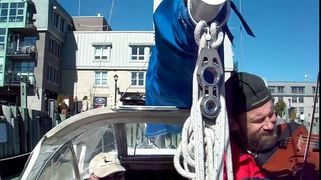 Violinist Stephen Gates Aboard Odyssey.