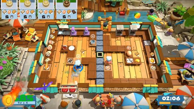 Overcooked! 2 Surf N Turf Lvl 2-4: 3 Stars!!! We Did It!!!! XD