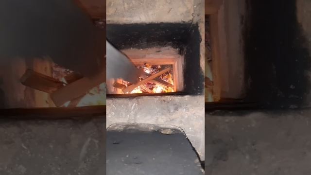 Растопка печи 