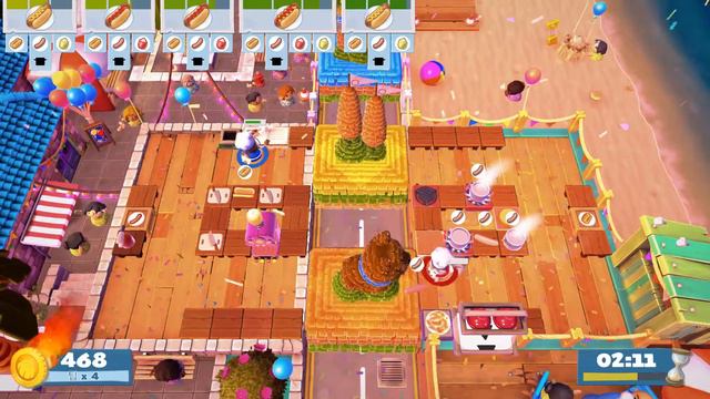오버쿡드2(Overcooked 2 Sun's Out Buns Out DLC) 1-1 2인 4 Stars