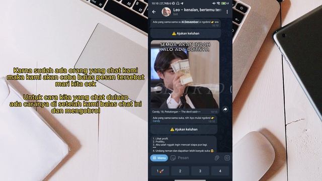 BOT TELEGRAM UNTUK MENCARI JODOH PACAR TEMAN SELAIN ANONYMOUS CHAT - CARA BERMAIN LEOMATCH BOT