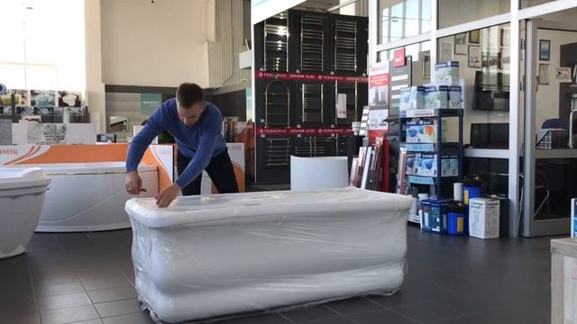 Распаковка акриловой ванны Castello TM Alparini (WaterLand Company)