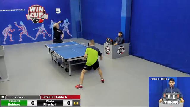 00:30 Рубцов Эдуард 3-2 Плющ Павел Cтол 5  ЮГ-6  03.05.22