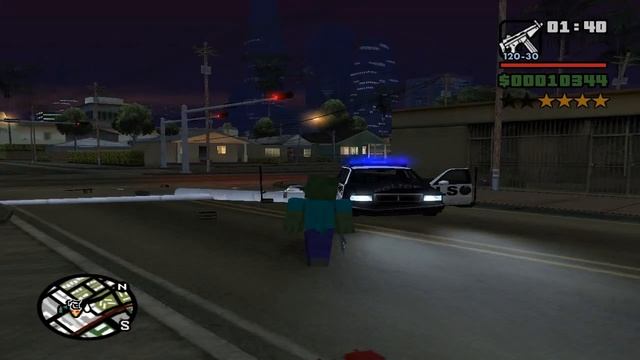 GTA San Andreas: Zombie (Minecraft) Skin Mod