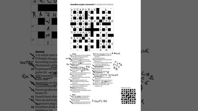 Guardian Cryptic Crossword 28,096 Walkthrough April 1st 2020