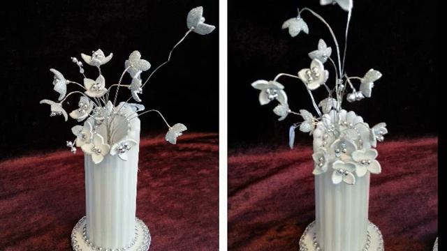 Вазочки белые из коктейльных трубочек White Vases From Cocktail Tubes/ #Коктейльные_Трубочки_Поделк