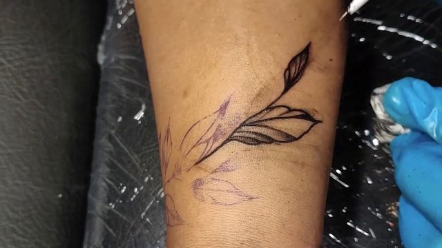 Tattoo Real Time Video Anklet Leaves Tattoo