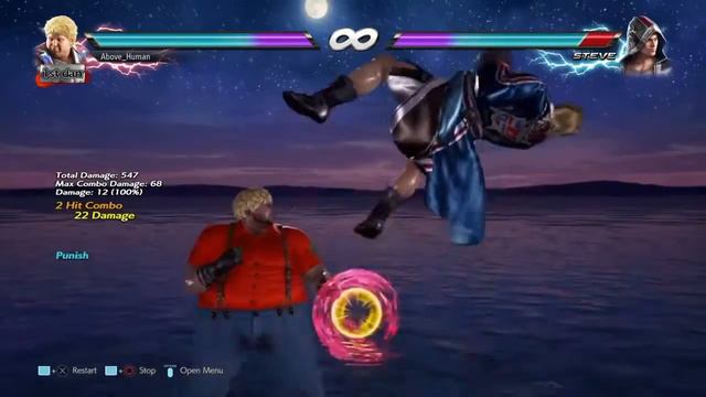 Tekken 7 Bob...Punishing Steve's Entire Move List