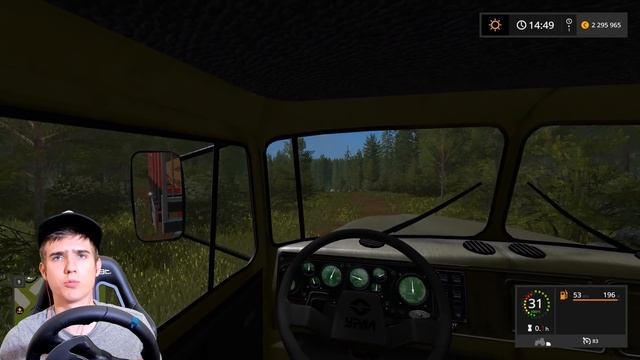 Я ВОДИТЕЛЬ ЛЕСОВОЗА С РУЛЕМ В FARMING SIMULATOR 2017