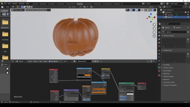 Halloween Pumpkin in 3D