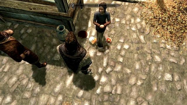 Skyrim Social Experiment III. - Child Predator Dragonborn Tries Luring Away Kid With Candy.