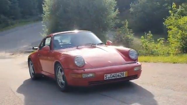 Porsche 911 Turbo 1991  Walkaround 964 At Idle Guards Red On Black 965 Bad Boys