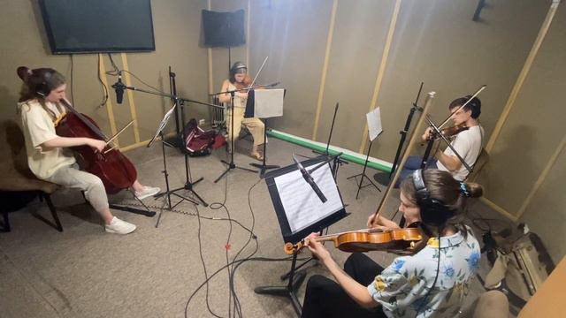 Запись инструментов квартета в студии Chemodanov Production/Чемоданов Продакшн