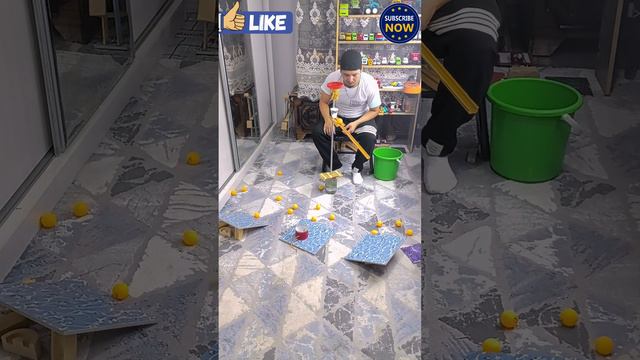 брасок шариков через плиты