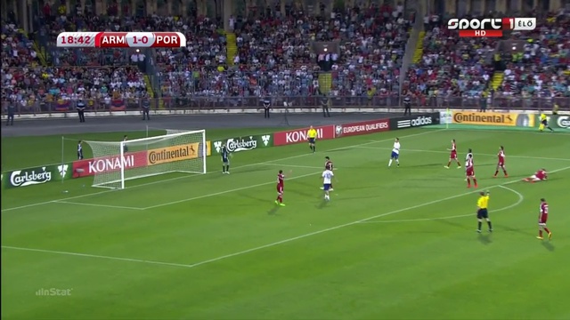 Armenia-Portugal` 2:3. Armenian NT Defance When Portugal NT Realized Corner Kicks