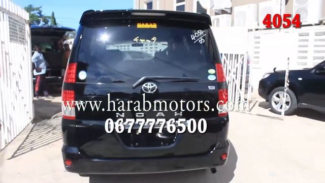 TOYOTA NOAH 2005 MODEL BLACK COLOUR AVAILABLE IN TANZANIA AT HARAB MOTORS 4054