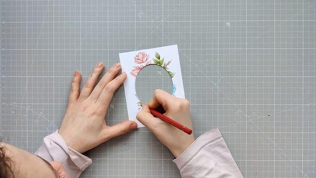 Floral Shaker Card Filled With Clear Crystals