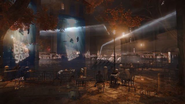 Deus Ex: Mankind Divided - Prague Waterfront at Night 1 Hour of Ambience
