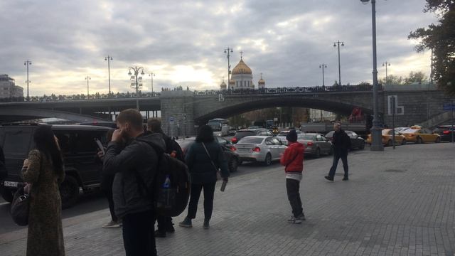 Walking On The Street In Moscow: From Red Square To Cathedral Of Christ The Savior
