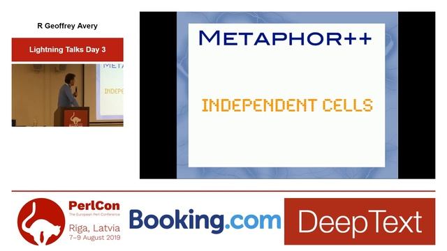 R Geoffrey Avery. Lightning Talks Day 3