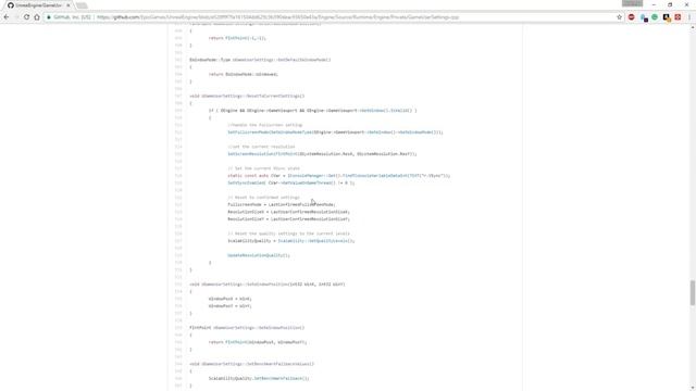 Reset To Current Settings In Unreal Engine 4