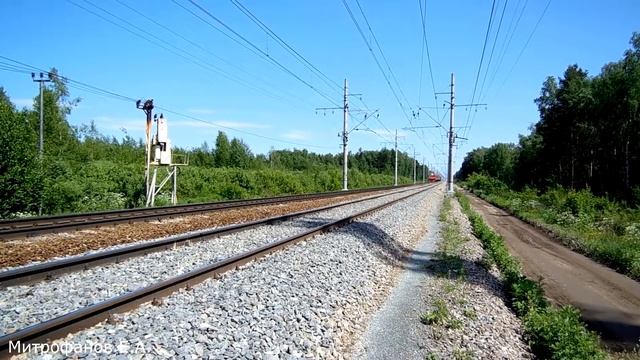 Электропоезд ЭД4М-0366 (ТЧ-4) пригородный поезд #6621 Захарово - Москва.