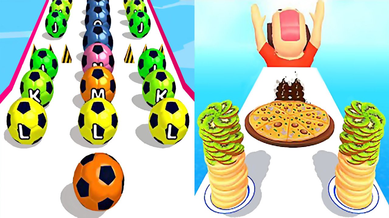 Мобильные игры A-Z Run и Pancake Run прохождение, геймплей и новые уровни для Android и IOS