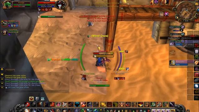 World Of Warcraft Arenas 3v3 Arms Warrior Resto Druid Rogue Vs. Warlock Priest Paladin