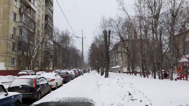 Москва 3598 1-й (первый) проспект Новогиреева зима день