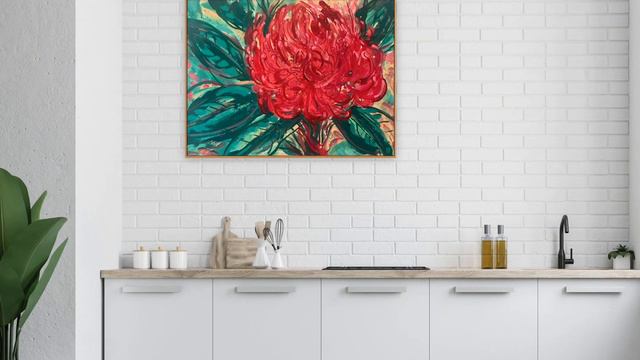 JULIE LYNCH PINCUSHION PROTEA PAINTING