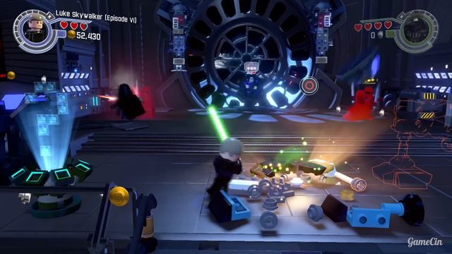 LEGO Darth Vader & Luke Skywalker Vs Darth Sidious BOSS Fight Battle (Star Wars The Force Awakens)