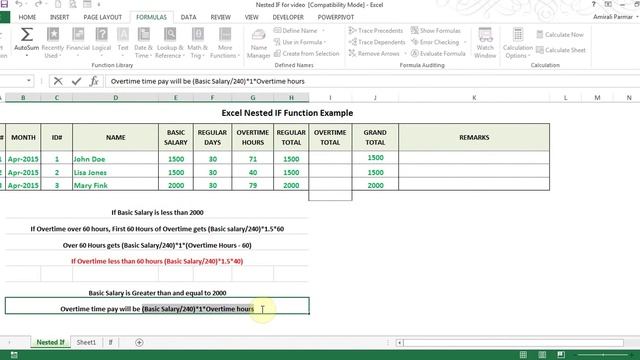 Excel - Nested If Function