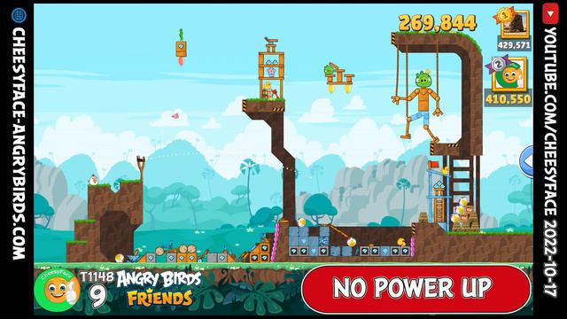 Angry Birds Friends Level 9 Tournament 1148 NO Power UP Walkthrough