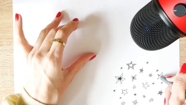 ASMR Doodle Stars (drawing, Doodling, Tingles, Zentangle, Relaxing Sounds)