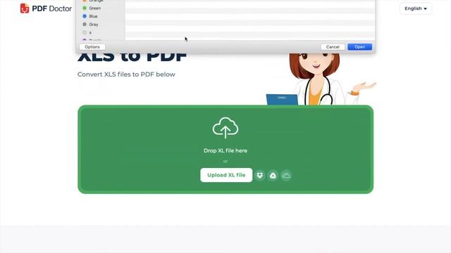 XLS to PDF - Conver  your excel file into PDF document online in 2 Simple steps