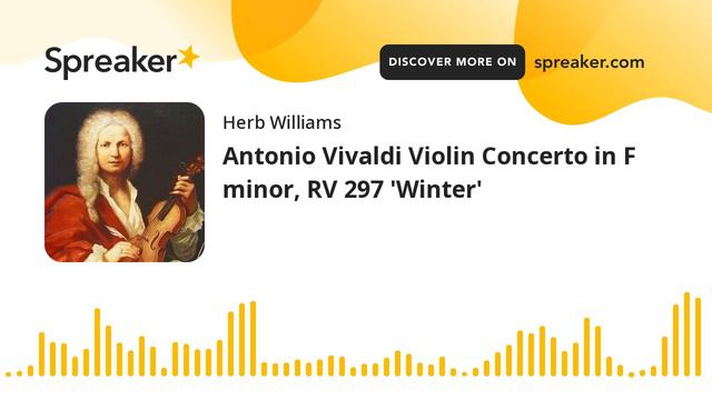 Antonio Vivaldi Violin Concerto In F Minor, RV 297 'Winter'