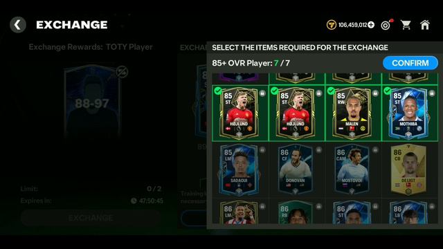 88-97 TOTY PLAYER EXCHANGE PACK OPENING IN FC MOBILE 24!!!!