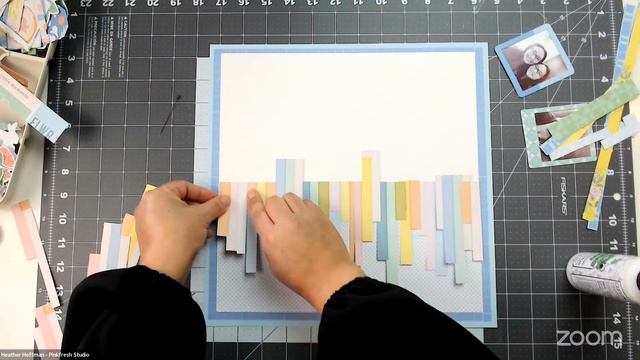 Live With Nathalie:  Scrapbook Layout Feat.  FLOWER MARKET Collection