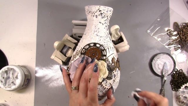 Altered Vase - Mixed Media Tutorial Ola Khomenok