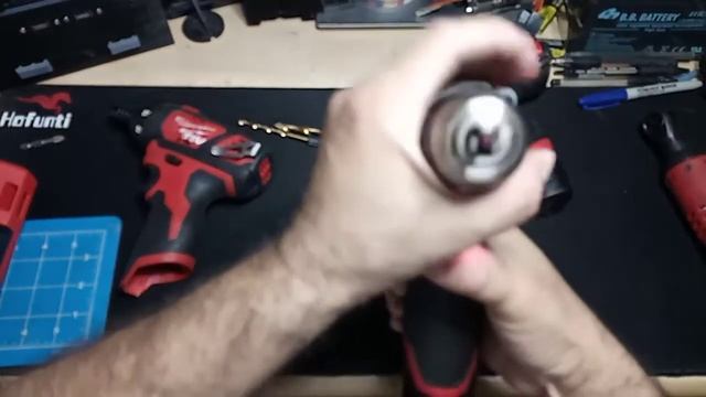 Milwaukee M12 Hammer Drill, Impact And Ratchet Set.